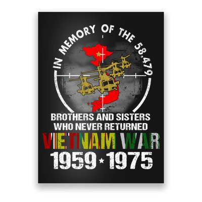 Vietnam Veteran Gift Memory Brothers And Sisters Never Returned Poster