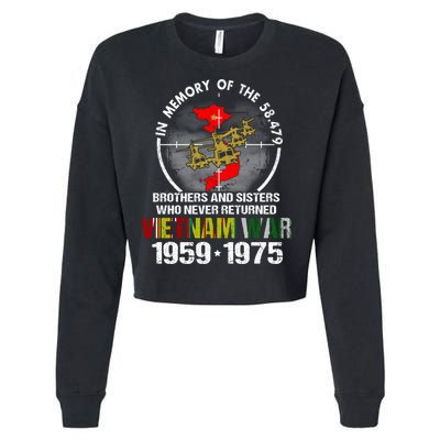Vietnam Veteran Gift Memory Brothers And Sisters Never Returned Cropped Pullover Crew