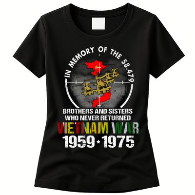 Vietnam Veteran Gift Memory Brothers And Sisters Never Returned Womens T-Shirt