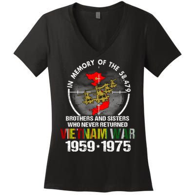 Vietnam Veteran Gift Memory Brothers And Sisters Never Returned Women's V-Neck T-Shirt