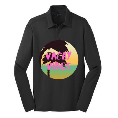 Vacay Vibes Gift Silk Touch Performance Long Sleeve Polo