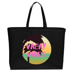 Vacay Vibes Gift Cotton Canvas Jumbo Tote