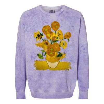 Vincent Van Gogh Sunflowers Cute Gift Colorblast Crewneck Sweatshirt