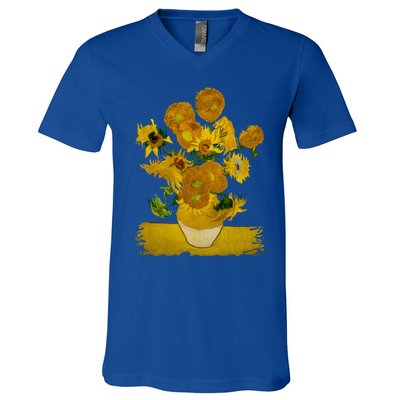 Vincent Van Gogh Sunflowers Cute Gift V-Neck T-Shirt