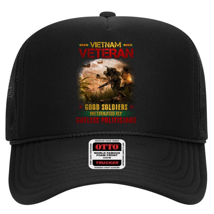 Vietnam Veteran Good Soldiers Republic Of Vietnam High Crown Mesh Back Trucker Hat