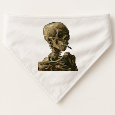 Vintage Van Gogh Skull Van Gogh Head Of A Skeleton Halloween USA-Made Doggie Bandana