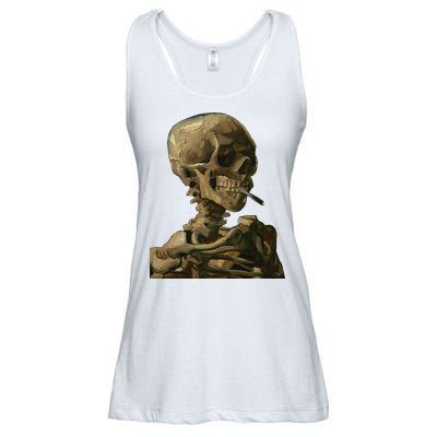 Vintage Van Gogh Skull Van Gogh Head Of A Skeleton Halloween Ladies Essential Flowy Tank
