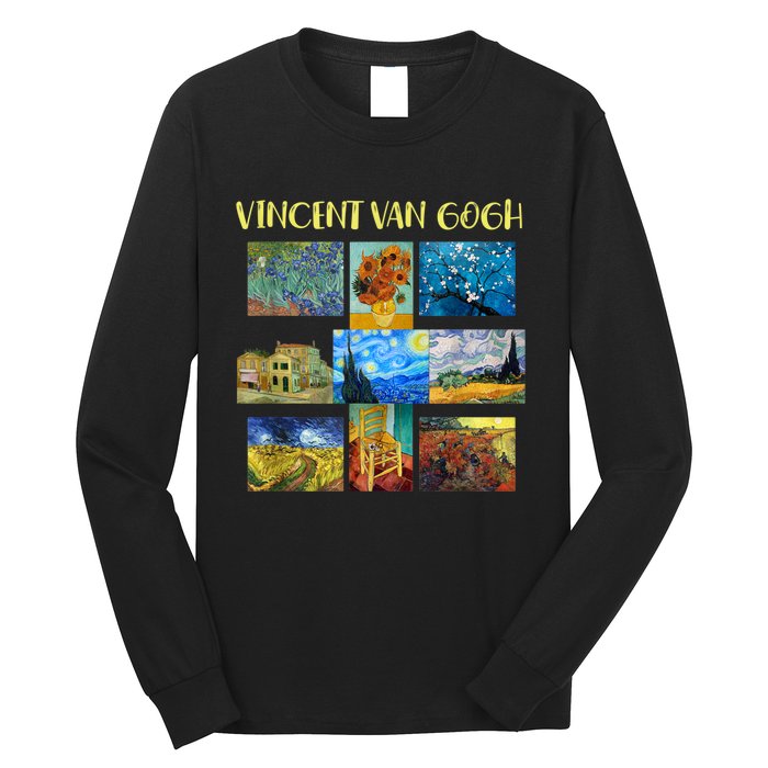 Vincent Van Gogh Masterpiece Art Apparel Long Sleeve Shirt