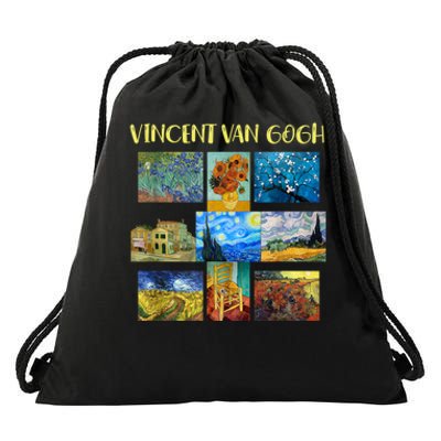 Vincent Van Gogh Masterpiece Art Apparel Drawstring Bag