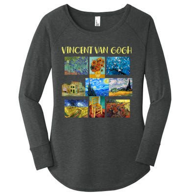 Vincent Van Gogh Masterpiece Art Apparel Women's Perfect Tri Tunic Long Sleeve Shirt