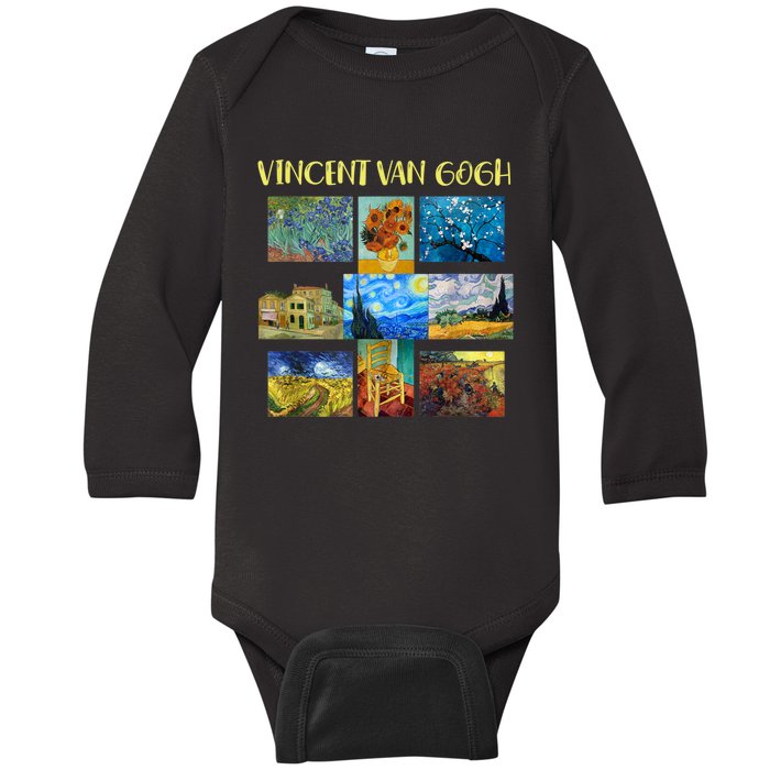 Vincent Van Gogh Masterpiece Art Apparel Baby Long Sleeve Bodysuit