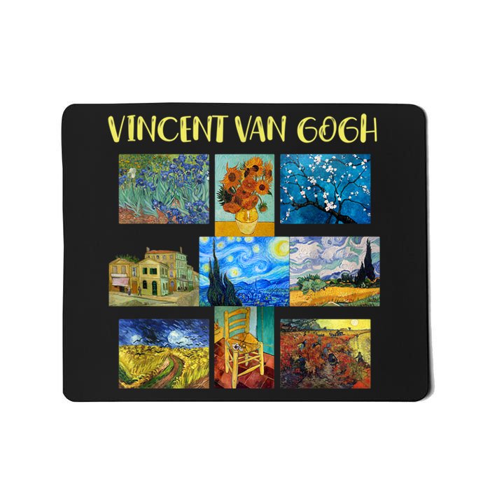 Vincent Van Gogh Masterpiece Art Apparel Mousepad