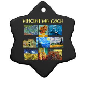 Vincent Van Gogh Masterpiece Art Apparel Ceramic Star Ornament