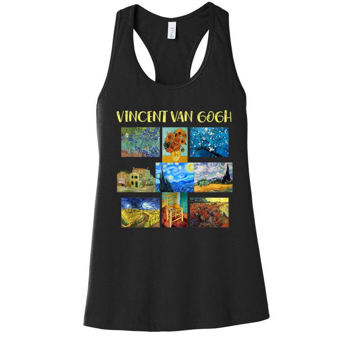 Vincent Van Gogh Masterpiece Art Apparel Women's Racerback Tank