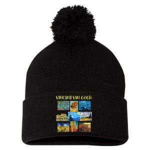 Vincent Van Gogh Masterpiece Art Apparel Pom Pom 12in Knit Beanie