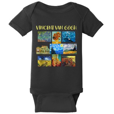 Vincent Van Gogh Masterpiece Art Apparel Baby Bodysuit