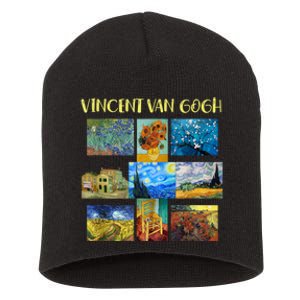 Vincent Van Gogh Masterpiece Art Apparel Short Acrylic Beanie