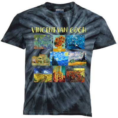 Vincent Van Gogh Masterpiece Art Apparel Kids Tie-Dye T-Shirt