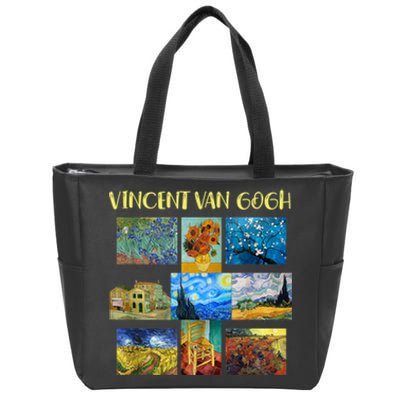 Vincent Van Gogh Masterpiece Art Apparel Zip Tote Bag