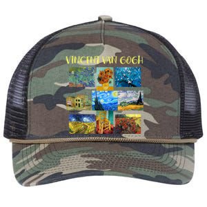 Vincent Van Gogh Masterpiece Art Apparel Retro Rope Trucker Hat Cap