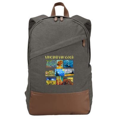 Vincent Van Gogh Masterpiece Art Apparel Cotton Canvas Backpack