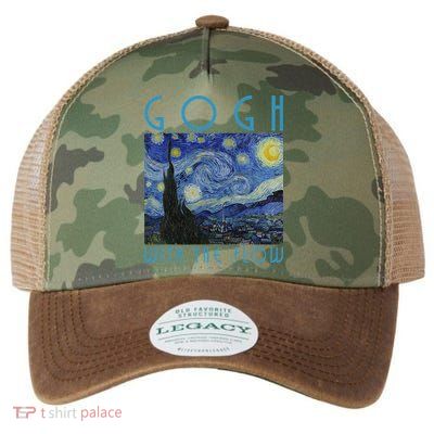 Vincent Van Gogh With The Flow Artist Humor Pun Legacy Tie Dye Trucker Hat