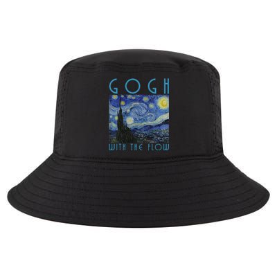 Vincent Van Gogh With The Flow Artist Humor Pun Cool Comfort Performance Bucket Hat