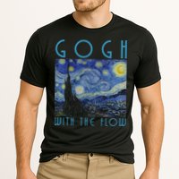 Vincent Van Gogh With The Flow Artist Humor Pun Cooling Performance Crew T-Shirt