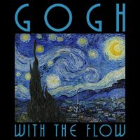 Vincent Van Gogh With The Flow Artist Humor Pun Cooling Performance Crew T-Shirt