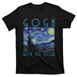 Vincent Van Gogh With The Flow Artist Humor Pun T-Shirt