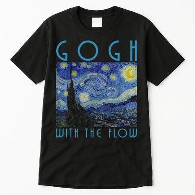 Vincent Van Gogh With The Flow Artist Humor Pun Tall T-Shirt