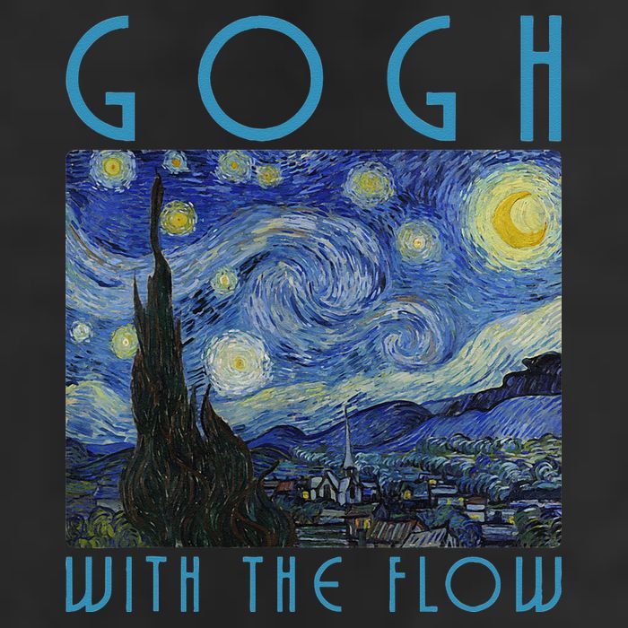 Vincent Van Gogh With The Flow Artist Humor Pun Adult Drive Performance Visor