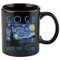 Vincent Van Gogh With The Flow Artist Humor Pun 11oz C Handle Ceramic Mug