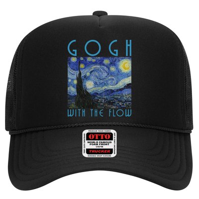 Vincent Van Gogh With The Flow Artist Humor Pun Trucker Hat
