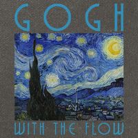 Vincent Van Gogh With The Flow Artist Humor Pun Cotton Canvas Backpack