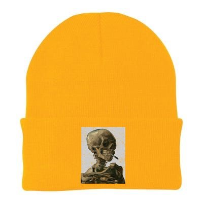 Vintage Van Gogh Skullgiftvan Gogh Head Of A Skeleton Halloween Cute Gift Knit Cap Winter Beanie