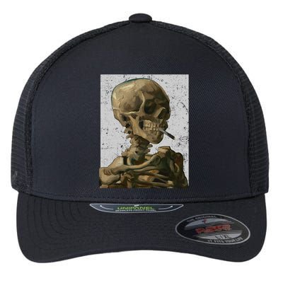 Vintage Van Gogh Skullgiftvan Gogh Head Of A Skeleton Halloween Cute Gift Flexfit Unipanel Trucker Cap