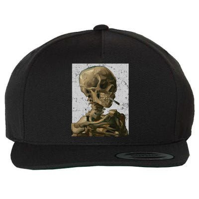 Vintage Van Gogh Skullgiftvan Gogh Head Of A Skeleton Halloween Cute Gift Wool Snapback Cap