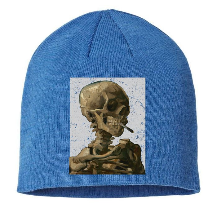 Vintage Van Gogh Skullgiftvan Gogh Head Of A Skeleton Halloween Cute Gift Sustainable Beanie