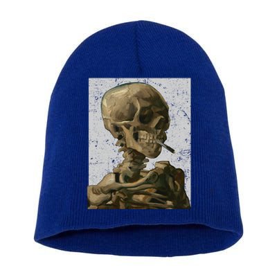 Vintage Van Gogh Skullgiftvan Gogh Head Of A Skeleton Halloween Cute Gift Short Acrylic Beanie