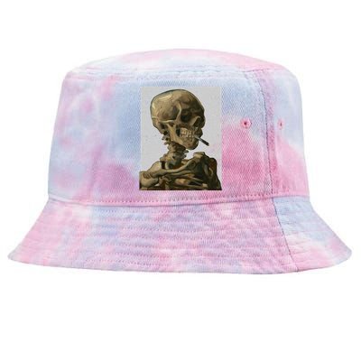 Vintage Van Gogh Skullgiftvan Gogh Head Of A Skeleton Halloween Cute Gift Tie-Dyed Bucket Hat