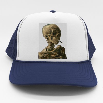 Vintage Van Gogh Skullgiftvan Gogh Head Of A Skeleton Halloween Cute Gift Trucker Hat