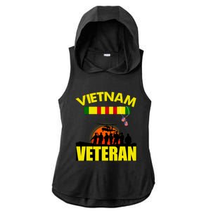 Vietnam Veterans Grumpy Old Vietnam Veteran Ladies PosiCharge Tri-Blend Wicking Draft Hoodie Tank