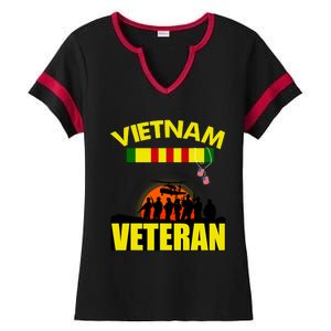 Vietnam Veterans Grumpy Old Vietnam Veteran Ladies Halftime Notch Neck Tee