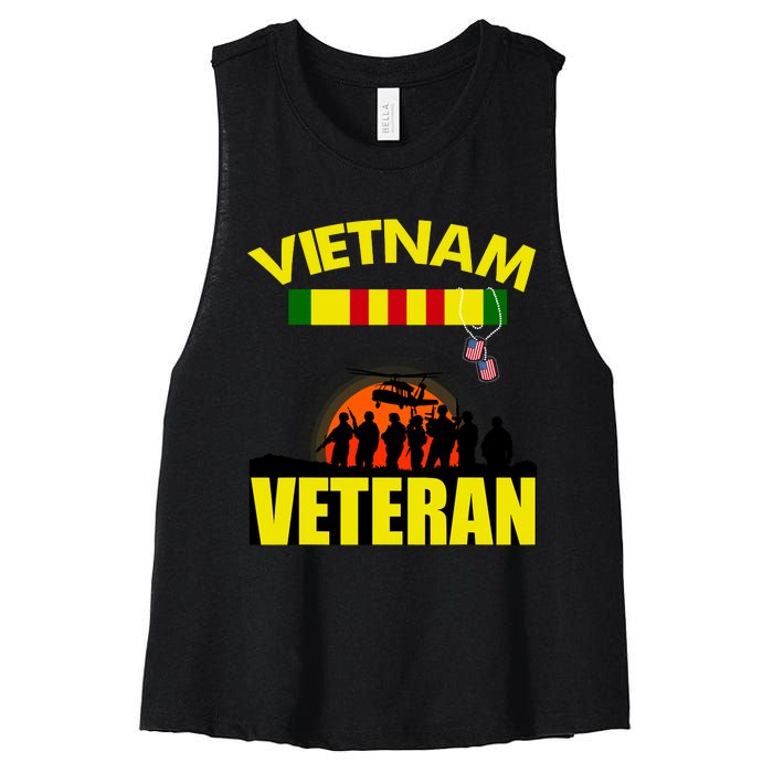 Vietnam Veterans Grumpy Old Vietnam Veteran Women's Racerback Cropped Tank