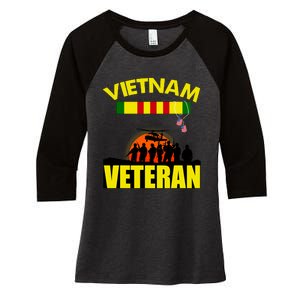 Vietnam Veterans Grumpy Old Vietnam Veteran Women's Tri-Blend 3/4-Sleeve Raglan Shirt