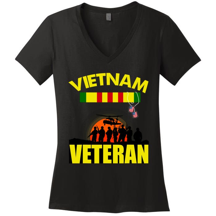 Vietnam Veterans Grumpy Old Vietnam Veteran Women's V-Neck T-Shirt