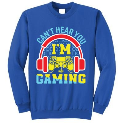 Vintage Video Gamer Can't Hear You I'm Gaming Funny Games Gift Sweatshirt