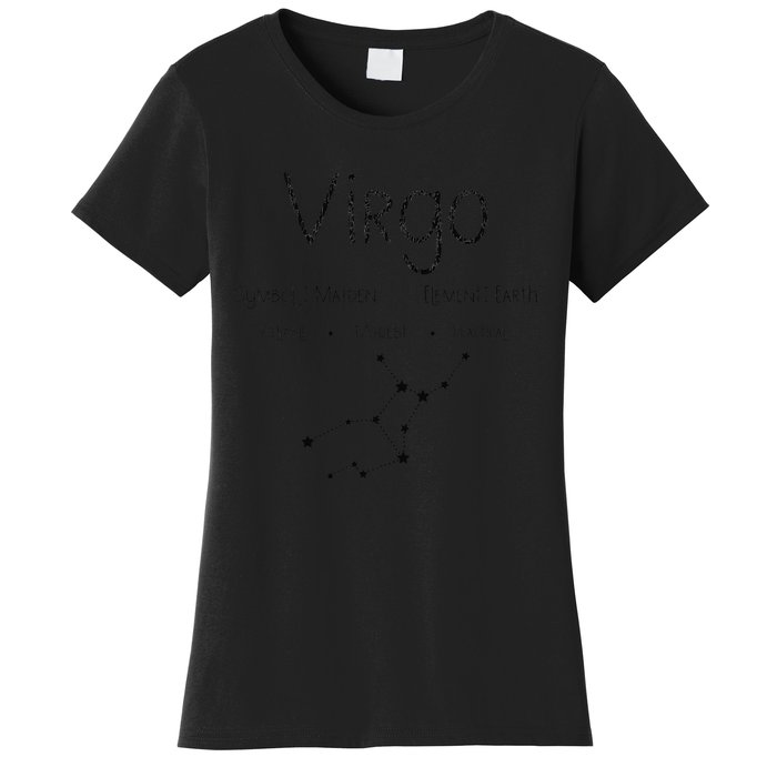 Vintage Virgo Horoscope Astrology Star Sign Birthday Gift Women's T-Shirt