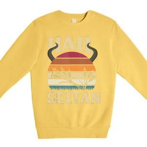 Vaganism Vegetarian Hail Seitan Joke Premium Crewneck Sweatshirt